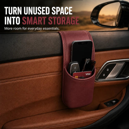 ⚡50% OFF⚡-Leather Car Door Storage Pocket | Double-Layer Car Door Organizer