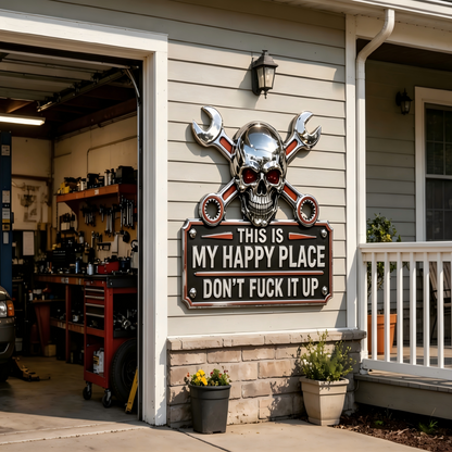 THIS IS MY HAPPY PLACE GARAGE WALL SIGN