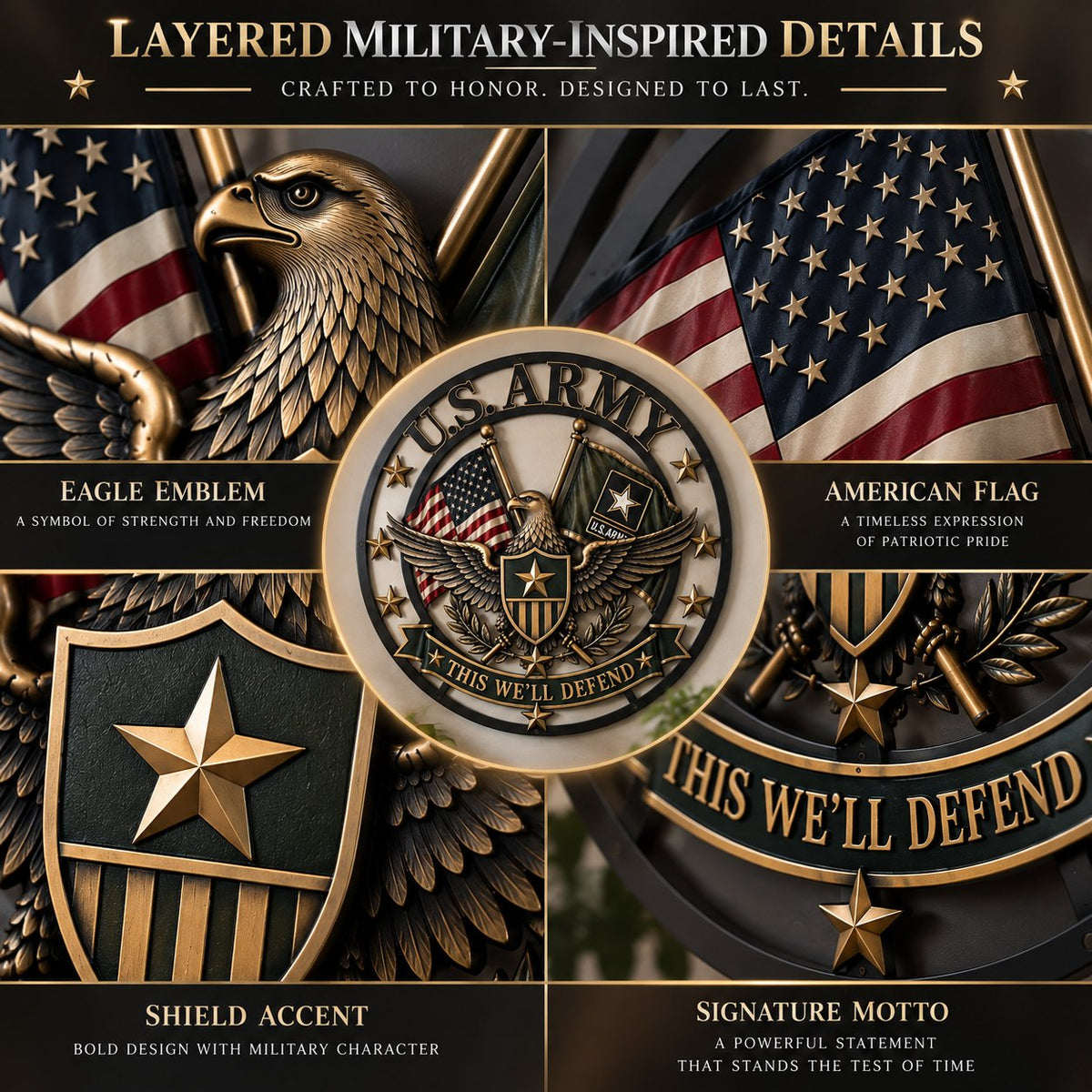 🇺🇸 U.S. Army Tribute Wall Decor