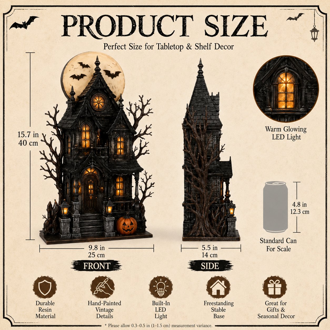 🔥Last Day 49% OFF - 🧙🖤Lighted Halloween Haunted House & Character Figurine Collection