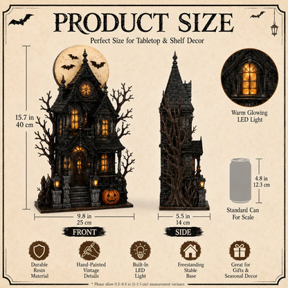 🔥Last Day 49% OFF - 🧙🖤Lighted Halloween Haunted House & Character Figurine Collection