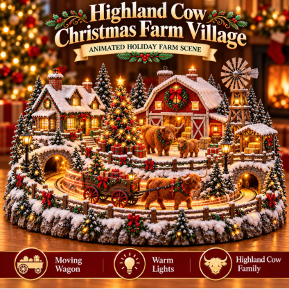 🎄🐴 Christmas Horse Stable Village – Lighted Equestrian Holiday Scene🎄