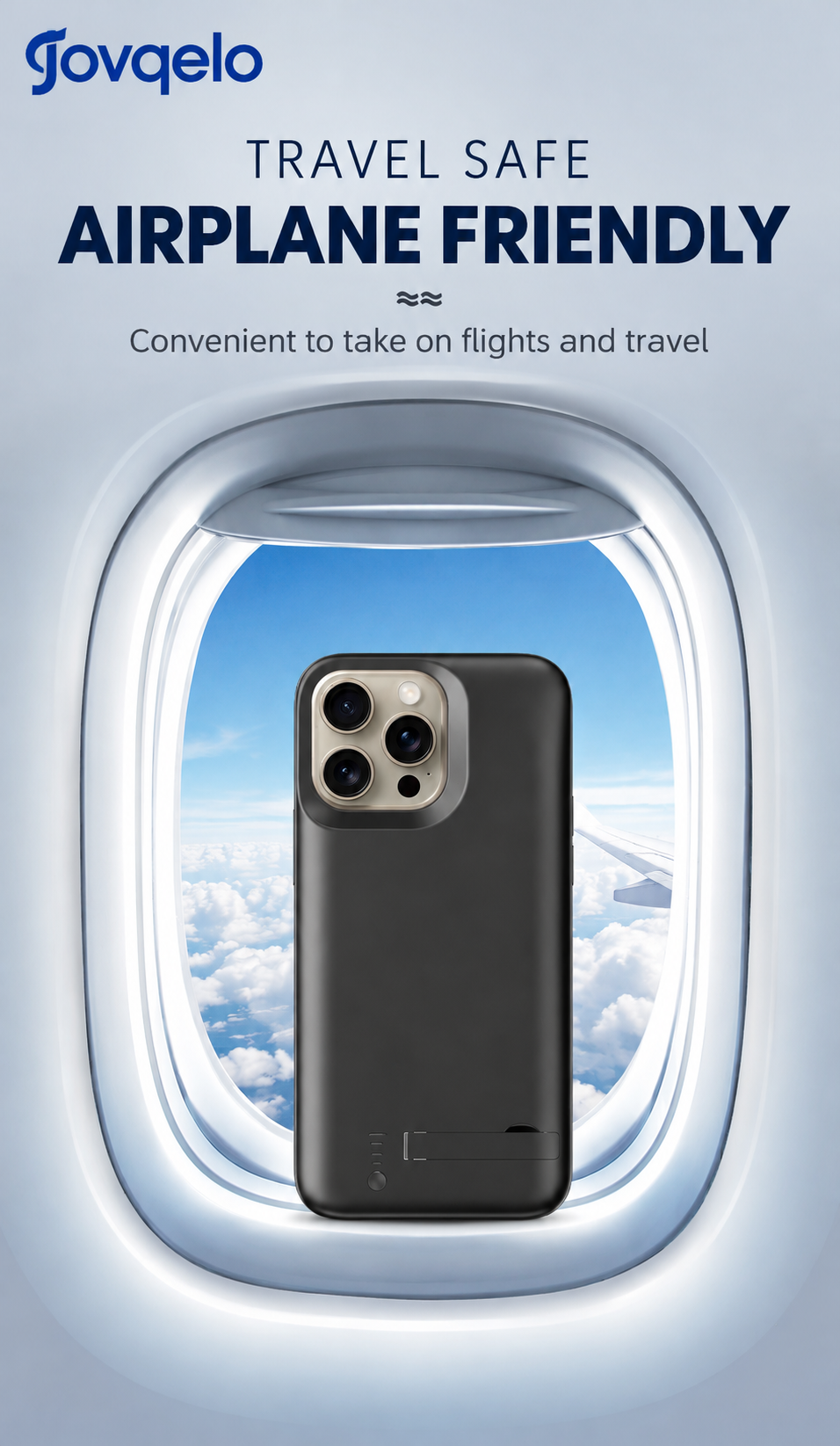 Jovqelo™ 5000mAh Battery Case for iPhone – Rechargeable Charging Case with Built-in Power Bank & LED Battery Indicator**