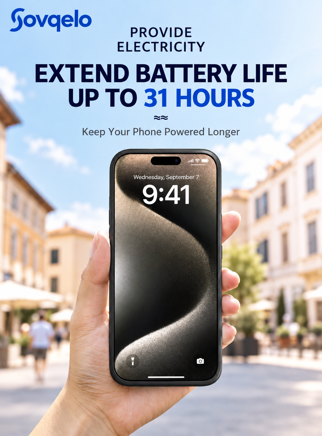 Jovqelo™ 5000mAh Battery Case for iPhone – Rechargeable Charging Case with Built-in Power Bank & LED Battery Indicator**