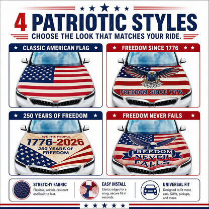 American Car Hood Flag
