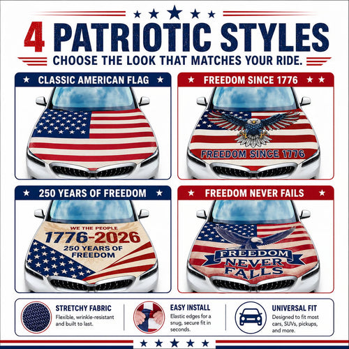 American Car Hood Flag