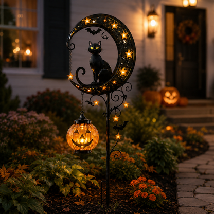 🎃 Halloween Early Bird Sale | 49% OFF Pumpkin Moon Garden Stake Light