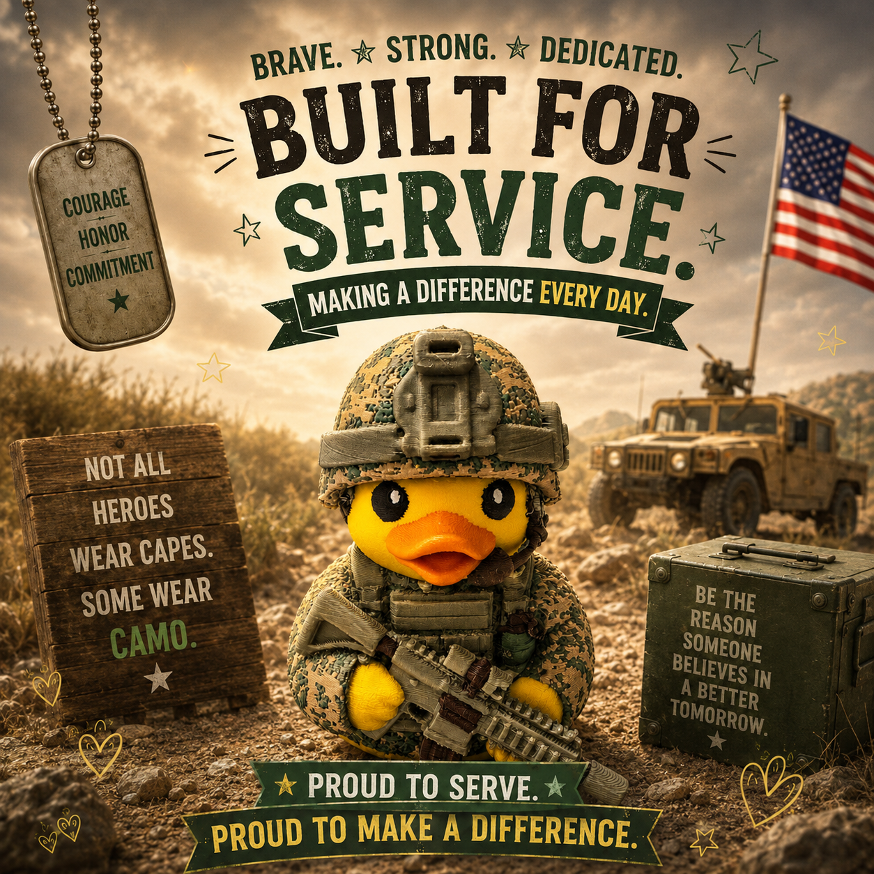🎁Last Day 60% OFF - Military Field Dress Duck Figurine