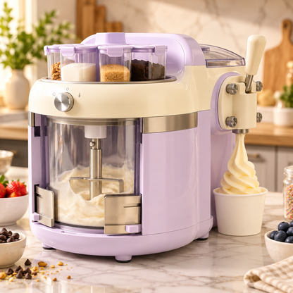 🍦✨ Smart DIY Flavor Soft Serve Ice Cream Maker – Auto Freezing, Mix-Ins & Custom Dessert Station 🎨