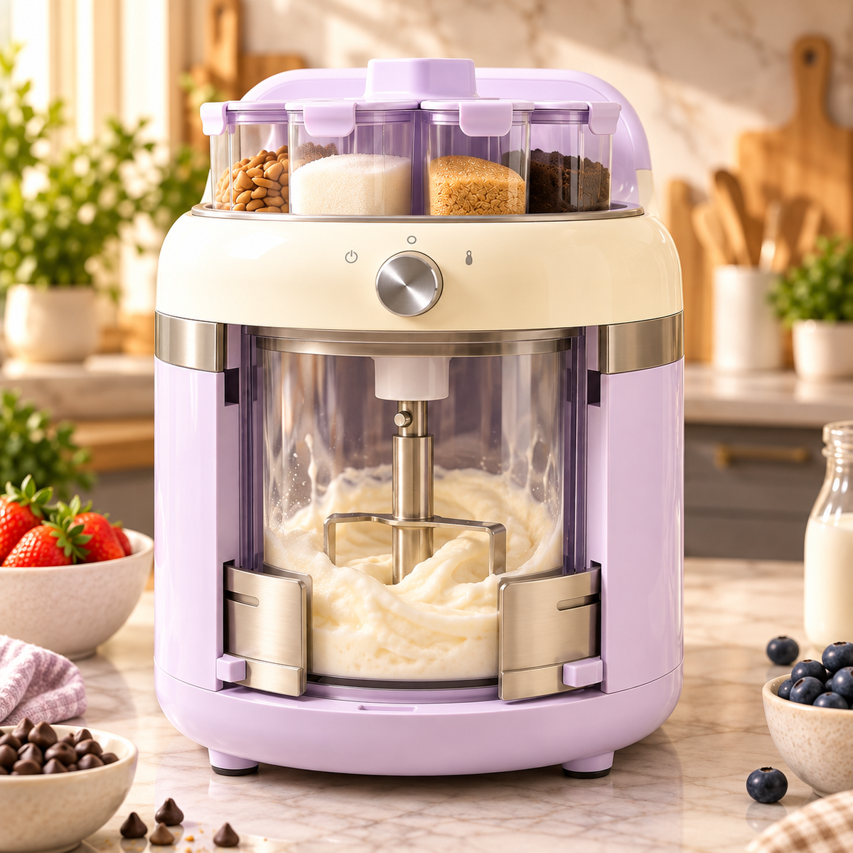 🍦✨ Smart DIY Flavor Soft Serve Ice Cream Maker – Auto Freezing, Mix-Ins & Custom Dessert Station 🎨
