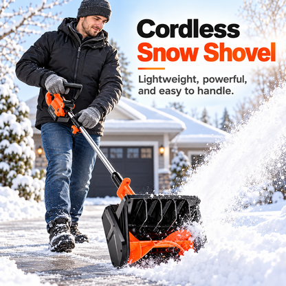 ❄️ Winter Sale – 24V Cordless Electric Snow Shovel with Battery & Charger | 20FT Snow Throwing