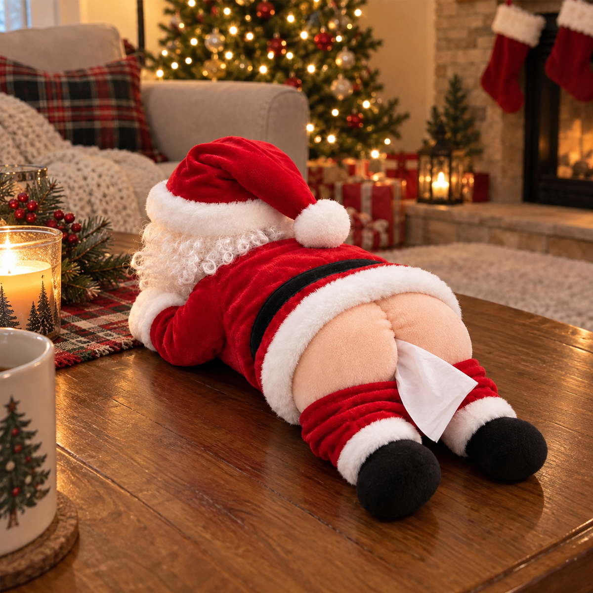 🎅Last Day 49% OFF🔥🎅Funny Santa Butt Tissue Box🎁