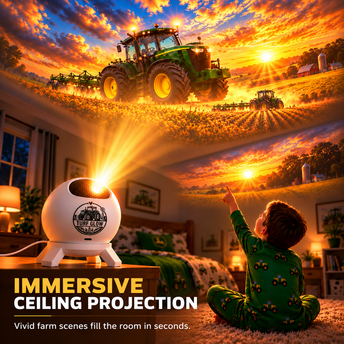 🔥Last Day 49% OFF🔥🚜 Tractor Dream Projector ✨ Bring the Farm Adventure Home