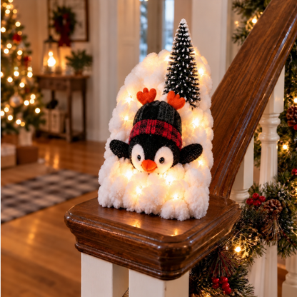 🔥Hot Sale 49% OFF🔥Playful Penguin Snowy Stair Railing Decor