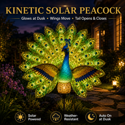 🦚✨Solar Peacock Garden Sculpture