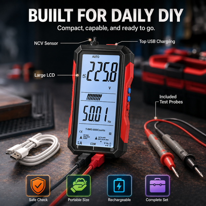 🔥🛠️Digital Multimeter with Color Screen, USB C Rechargeable Electrical Testing