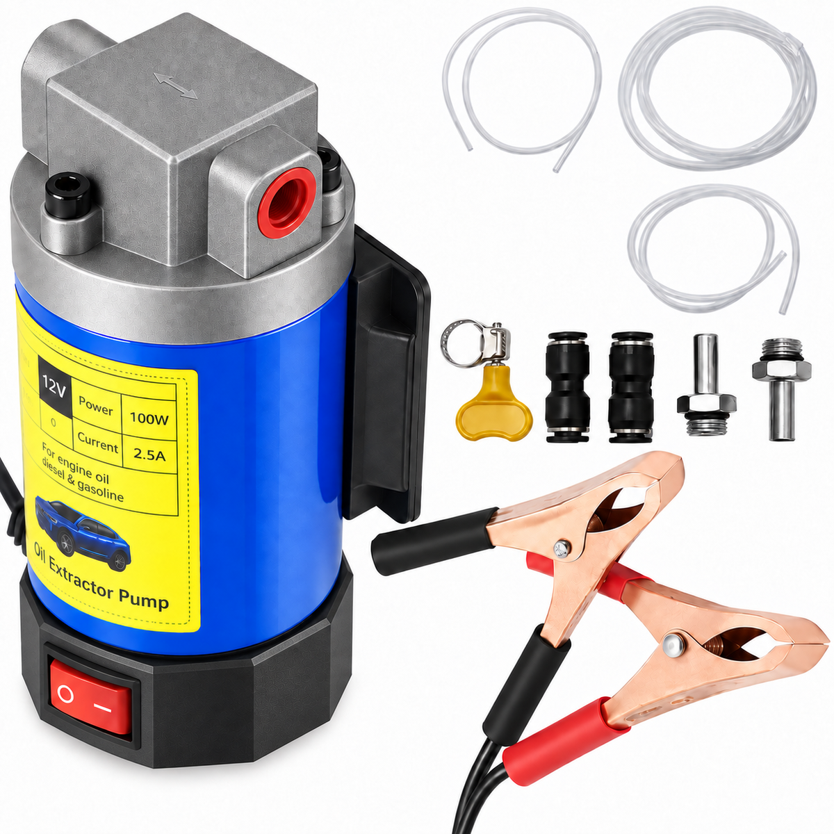 💪 HOT DEAL | 12V 100W Oil Transfer Pump – 1–4 L/min Portable Engine Oil Extractor for DIY Maintenance
