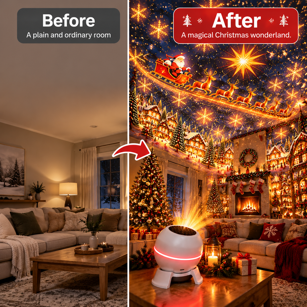 Jovqelo | Christmas Projection Night Light