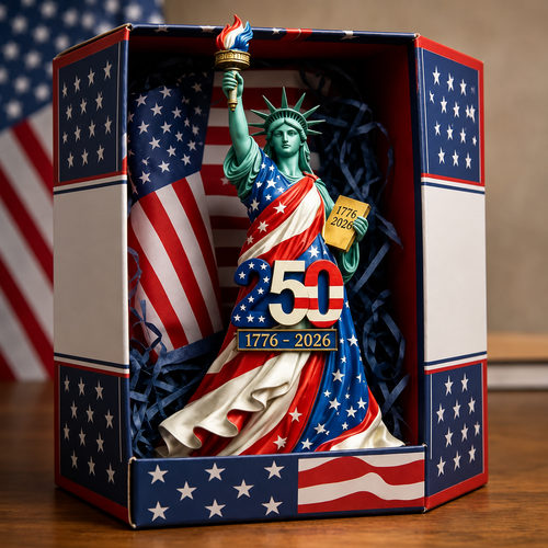 Handmade USA 250th Anniversary Statue of Liberty Figurine