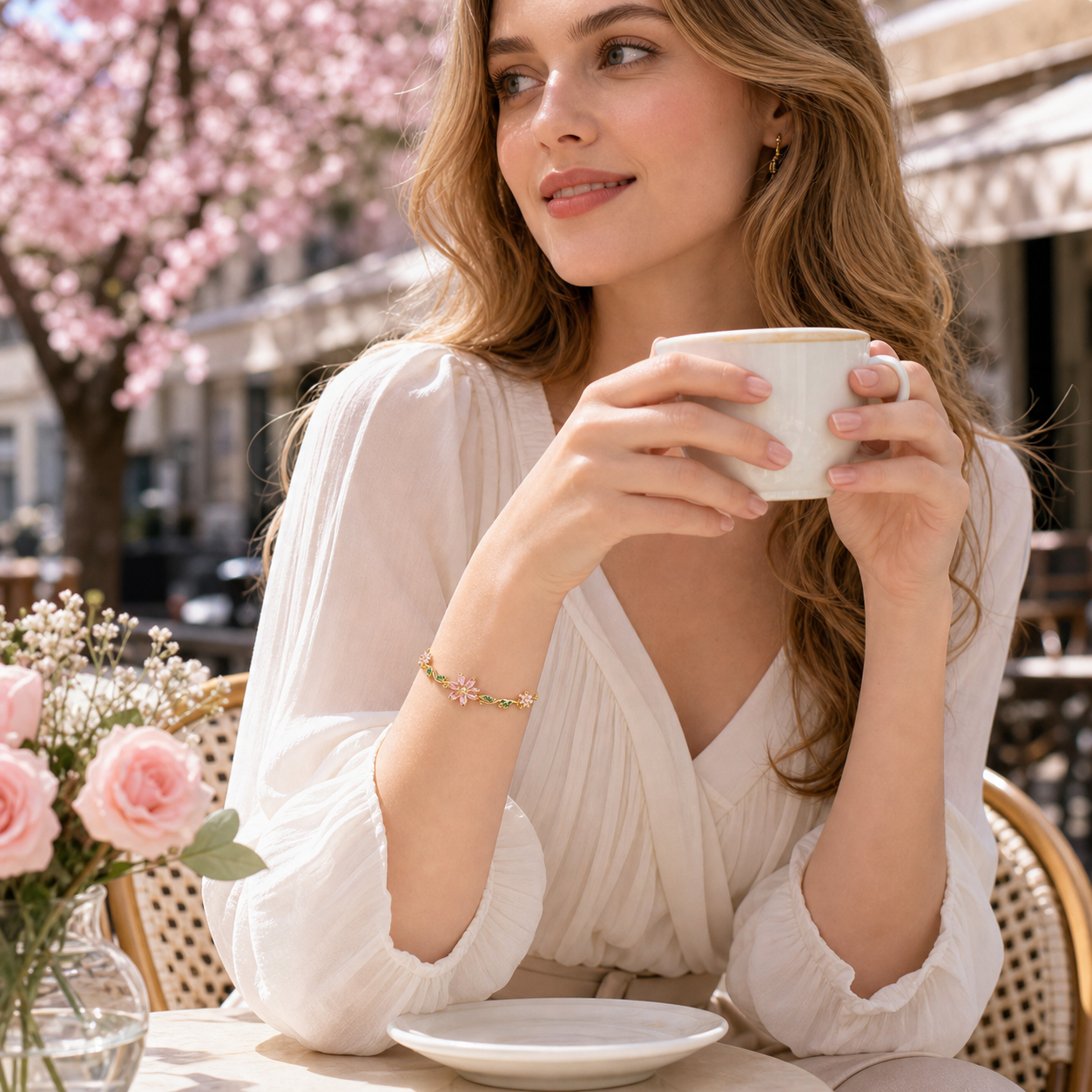 Blooming Sakura Bracelet 🌸Wear a Garden of Elegance on Your Wrist