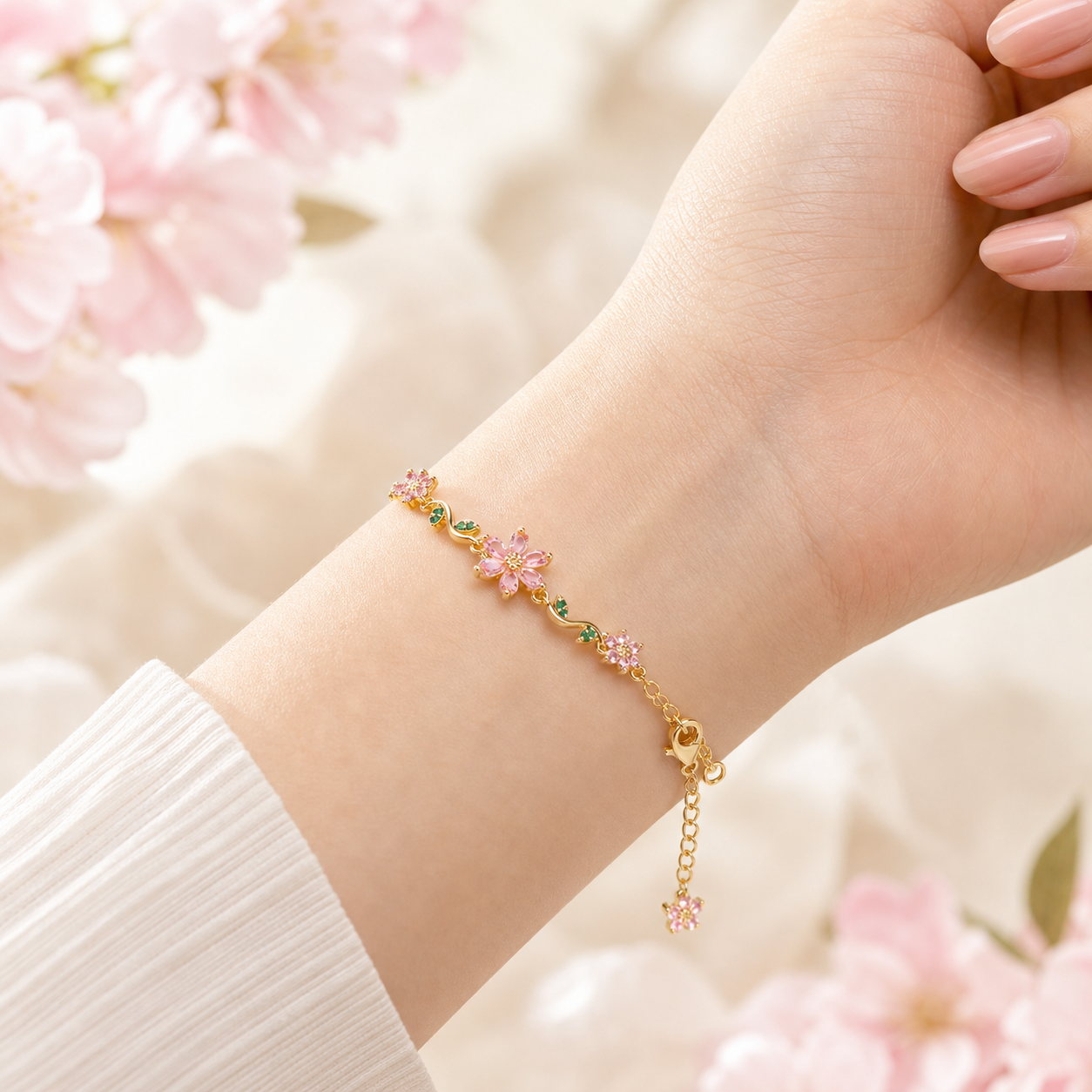 Blooming Sakura Bracelet 🌸Wear a Garden of Elegance on Your Wrist