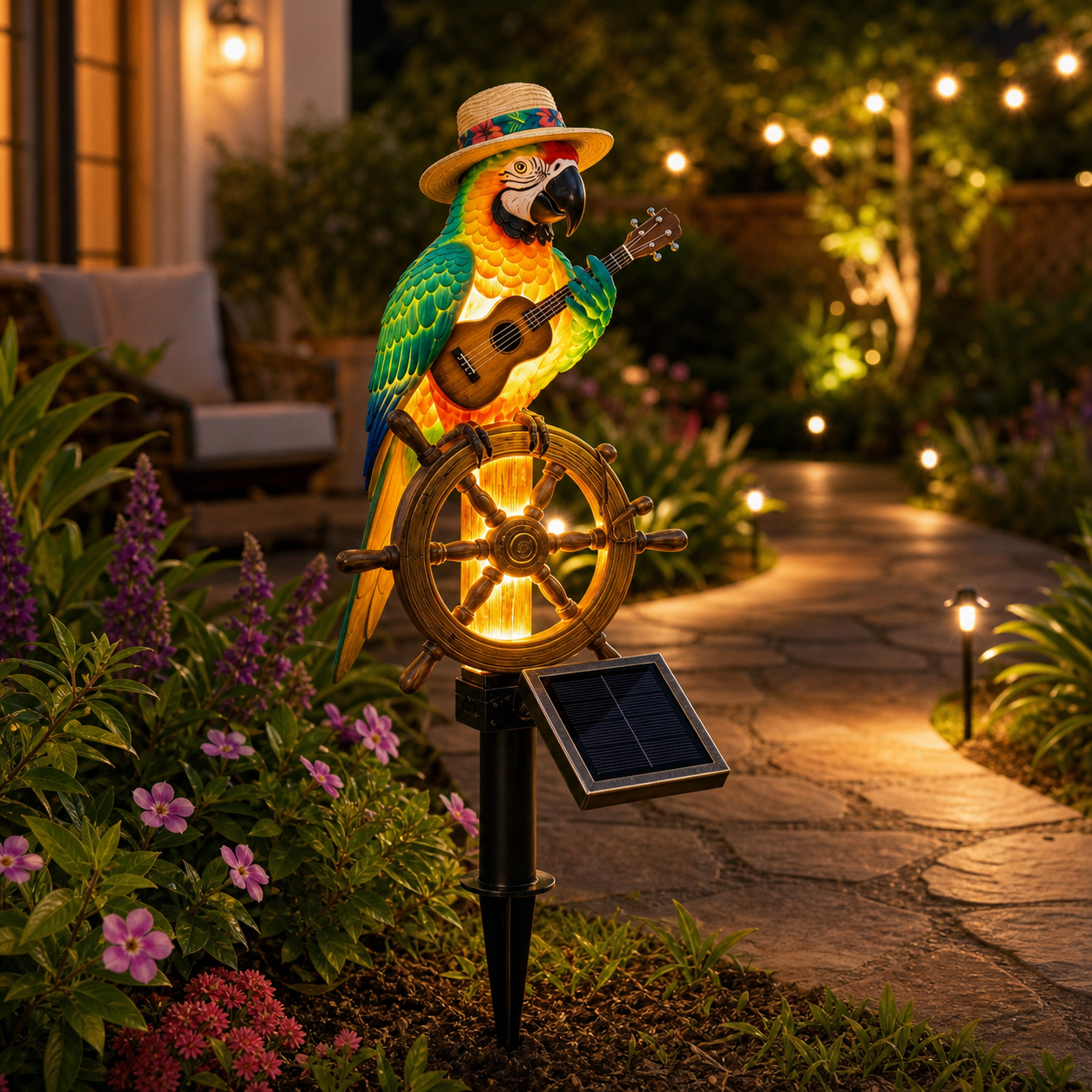 🔥Last Day 49% OFF Sola🔥-🌴Powered Parrot Garden Light- "Wastin" Away Again"