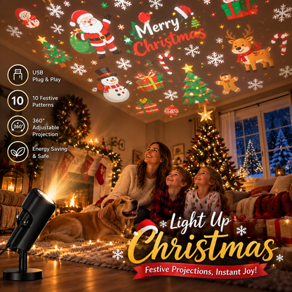 ✨HD Christmas Projector – 6 or 10 Festive Scenes(📦Buy 3 Free Shipping)
