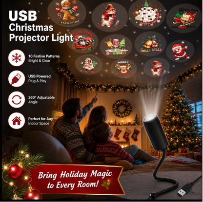 ✨HD Christmas Projector – 6 or 10 Festive Scenes(📦Buy 3 Free Shipping)