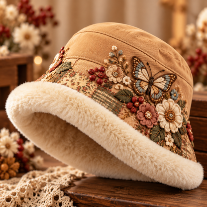 🎁Last Day 49% OFF🔥🌸 Women’s Cozy Plush-Lined Winter Bucket Hat – Floral & Animal Designs (📦Buy 2 Free Shipping)