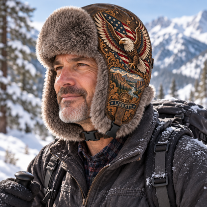 🎁Last Day 49% OFF🔥❄️🦅 Wings of Liberty Plush-Lined Winter Trapper Hat