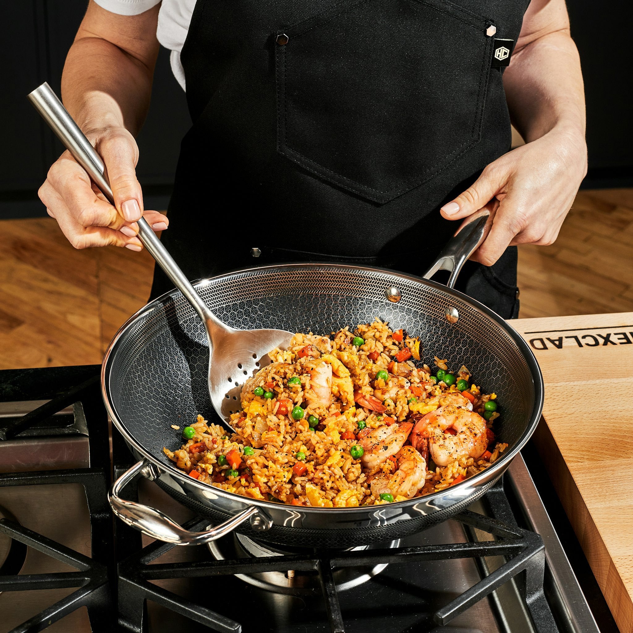 7 pc HexClad Hybrid Cookware Set w/ Lids & Wok