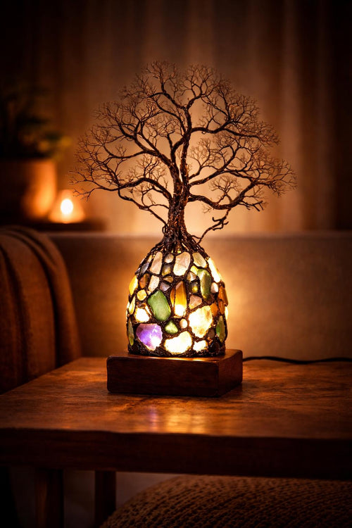 ✨ Bring Positive Energy & Peace Into Your Home With This Stunning Crystal Tree Lamp