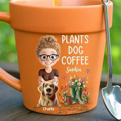 🔥Custom Plant Pot Ceramic Mug - Personalized Garden Gifts For Gardeners - Garden Magic Maker - Flower Pot Mug