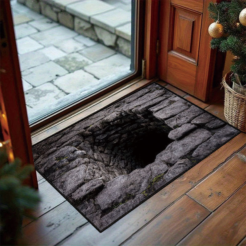 ❤️3D Halloween Optical Illusion Door Mat – Spooky Non-Slip Entryway Rug