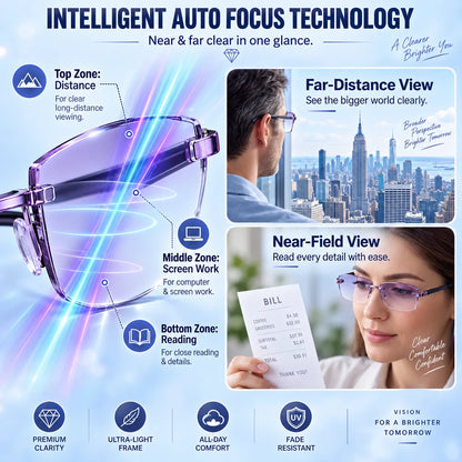 The PrismZoom Pro - Auto-Focus Reading Glasses
