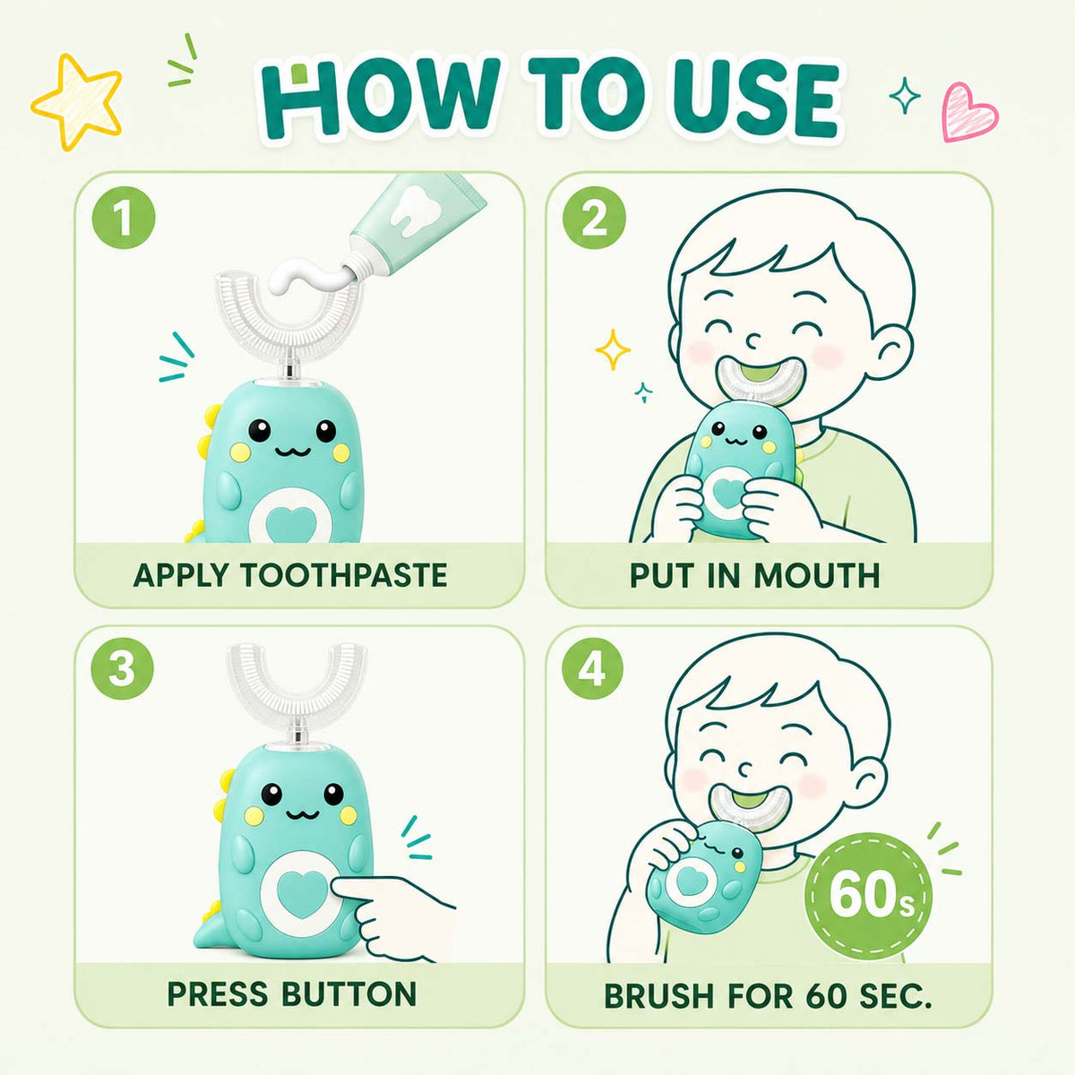 🦷U-shaped electric soft-bristled toothbrush✨