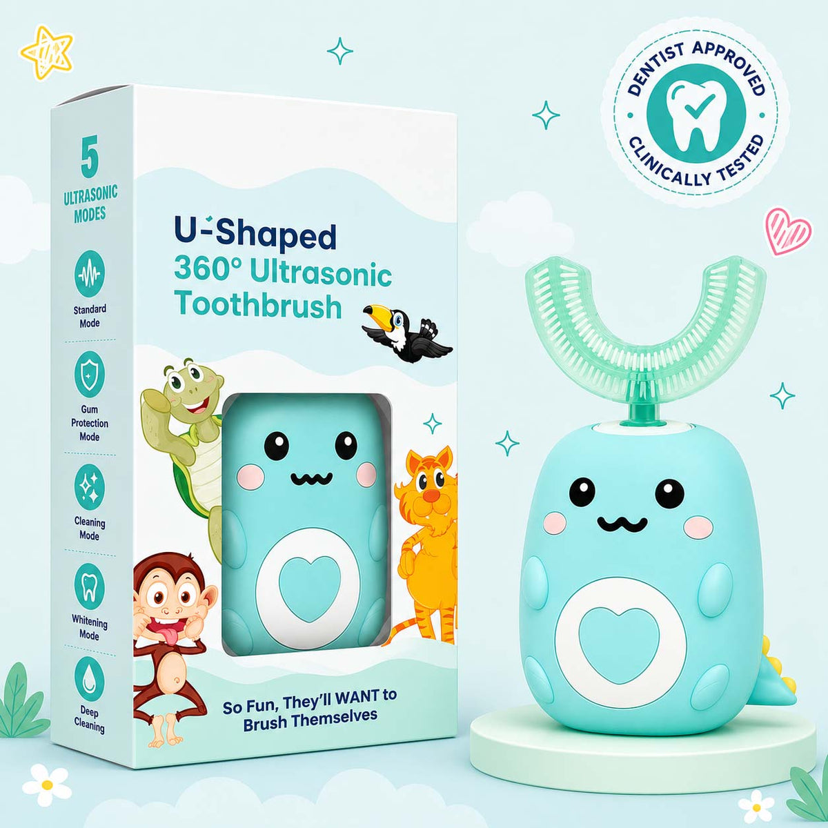 🦷U-shaped electric soft-bristled toothbrush✨
