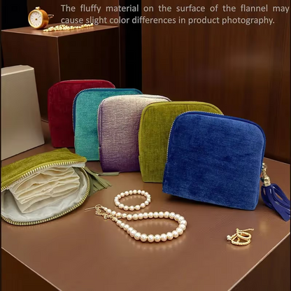 Jewelry zippered pocket case Travel Jewelry Bag Portable Organizer