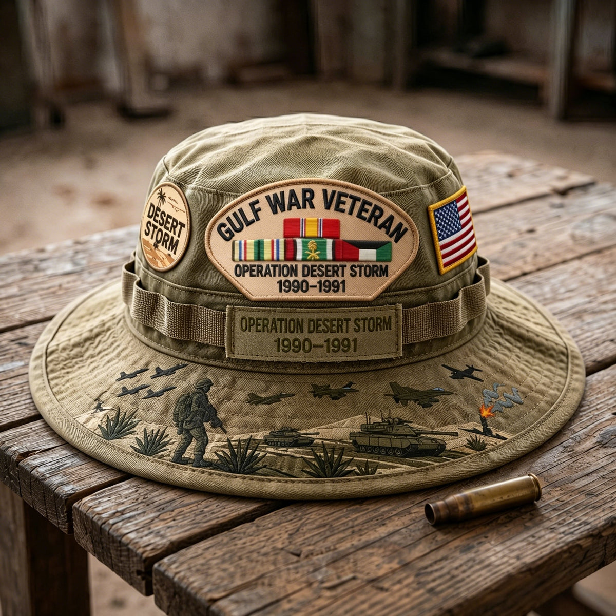🇺🇸 Last Day Promo: 50% OFF 🎖️ - Gulf War Veteran Desert Storm Tribute Boonie Hat