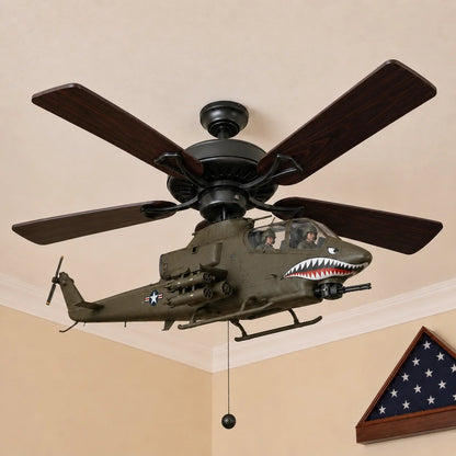 🔥 LAST DAY 50% OFF-🚁 Helicopter Ceiling Fan Decoration – Flying Aviation Display