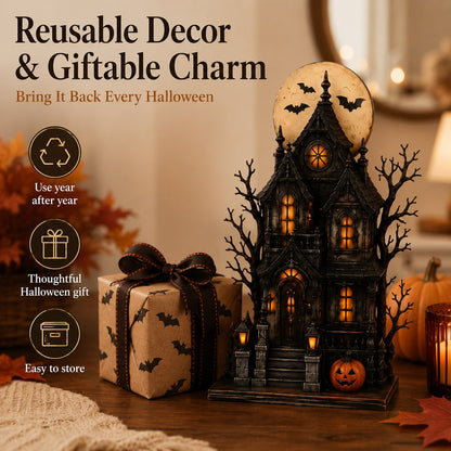 🔥Last Day 49% OFF - 🧙🖤Lighted Halloween Haunted House & Character Figurine Collection