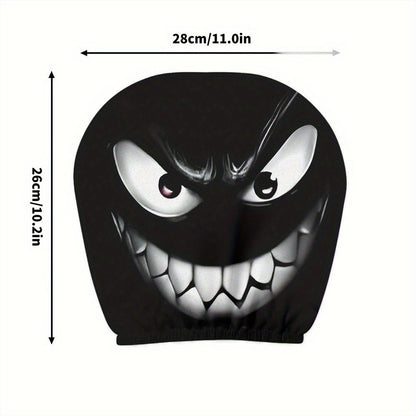 Funny Cartoon Car Headrest Covers – 2PCS Universal Fit