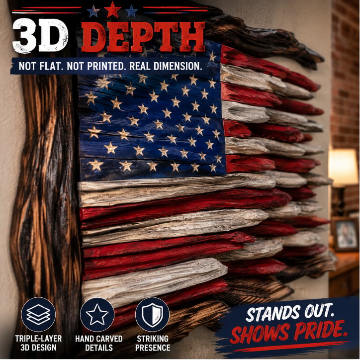 🇺🇸 Handmade Wooden American Flag Wall Art, 🔥Buy 2 FREE SHIPPING