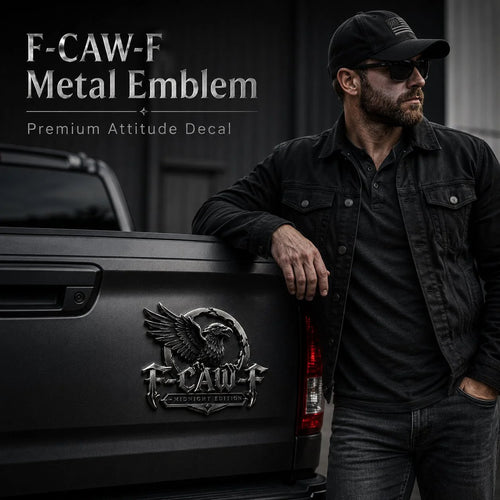 🦅 F-CAW-F™ Midnight Edition Metal Emblem - Premium Raven Badge For Drivers With Attitude
