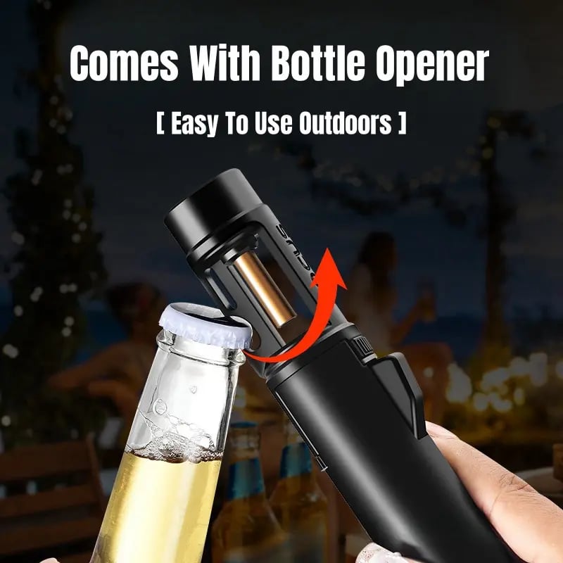 Portable Torch Lighter-🔥 1300℃ of Pure Power – Windproof, Refillable & Ready for Anything! 💨🍳🏕️