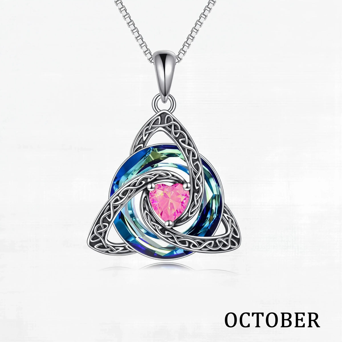 💖 Personalized Birthstone Celtic Knot Necklace for Women 🎁