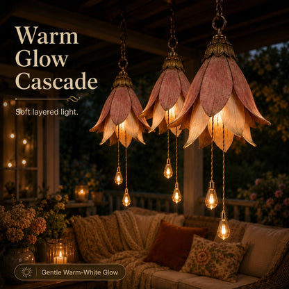 🌸✨Vintage Flower Hanging Lights – Daytime Sculpture, Nighttime Magic