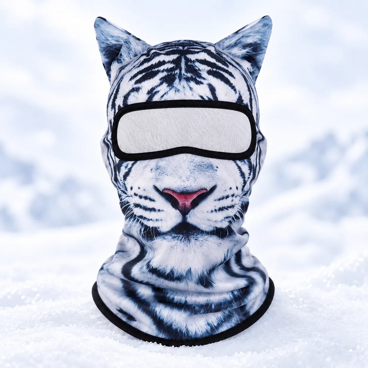 🐱 3D Cat Ski Balaclava – Eye-Catching Animal Face Mask for Outdoor Fun!