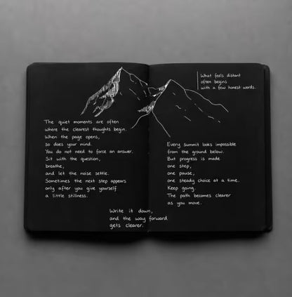 💚 Deep Green Blank Notebook with White Gel Pen | Aesthetic Writing & Sketch Journal