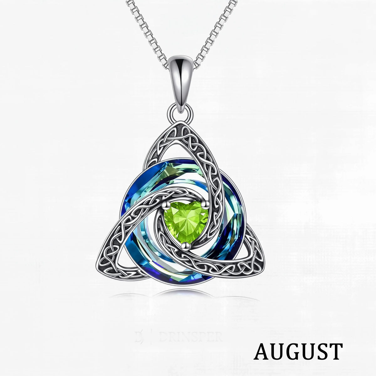 💖 Personalized Birthstone Celtic Knot Necklace for Women 🎁
